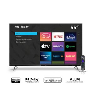 Televisor AOC 55" LED Smart Tv UHD Roku- 55U6125