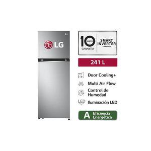 REFRIGERADORA LG 241 LITROS TOP FREEZER GT24BPP PLATEADA