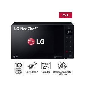 HORNO MICROONDAS LG 25L NEOCHEF CON DORADOR EASYCLEAN MH6536GIS NEGRO