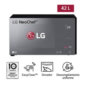 HORNO MICROONDAS LG 42L NEOCHEF CON DORADOR EASYCLEAN MH8296DIR NEGRO