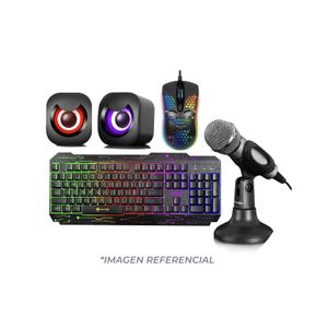 KIT 4 EN 1 - MOUSE+PARLANTE+TECLADO+MICROFONO [GAMER]