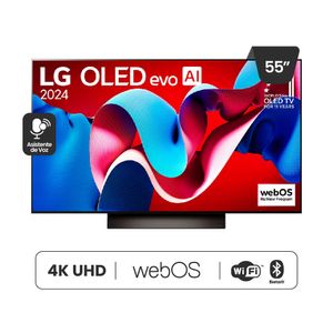 Smart TV LG 4K OLED evo IA C4 55" Web OS Dolby Atmos HDR10 OLED55C4PSA