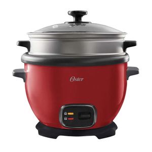 Arrocera multiusos Oster® roja con función de mantener caliente CKSTRC5730R