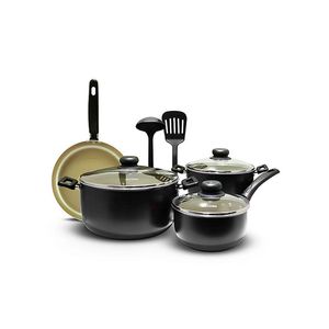 Set Olla Antiadherente Record 9290093750 Negro 9Pzas