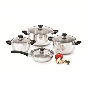 Juego de Ollas Record Inoxset Deluxe 0880010133 8 piezas