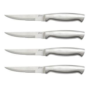 Juego Cuchillos Ac Inoxidable para carne 4 piezas Oster Baldwyn negro