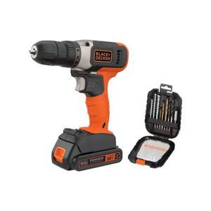 Taladro Atornillador 3/8  20v + Set 16 Piezas Black+Decker