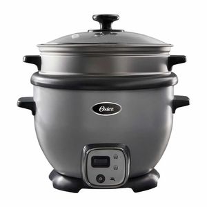 Arrocera multiusos Oster® acero inoxidable con función sofrito y bandeja de vapor CKSTRC7030S