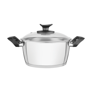 Cacerola honda Allegra de acero inoxidable con fondo triple de 24 cm y 5,7 l Tramontina