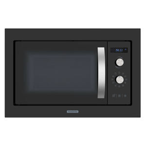 Microondas de empotrar Tramontina Glass Cook 60 25 L, en vidrio templado con acabado negro y 8 funciones