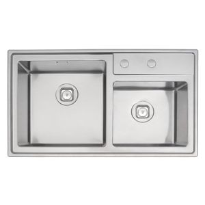 Fregadero de empotrar en acero inoxidable 86 x 50 cm