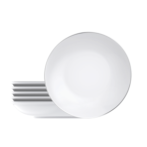 Kit Plato Hondo Tramontina Atena en Porcelana Decorada 22 cm 06 Piezas