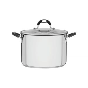 Espaguetera Astro Silicone de acero inoxidable con fondo triple con tapa de vidrio de 24 cm y 6,1l Tramontina
