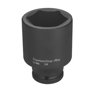 Dado de Impacto Hexagonal Largo en Acero Cromo Molibdeno 55 mm - Encastre 3/4'' Tramontina PRO