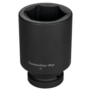 Dado de Impacto Hexagonal Largo en Acero Cromo Molibdeno 50 mm - Encastre 1'' Tramontina PRO