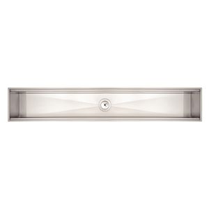 Canaleta Húmeda de Empotrar Tramontina en Acero Inoxidable con Acabado Satinado 105x18 cm
