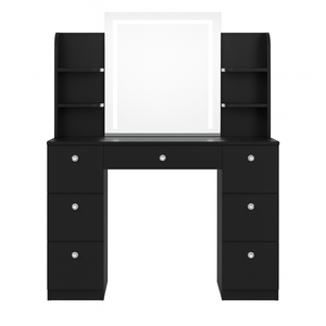 Tocador de Maquillaje Luz Led Negro 110cm