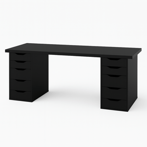 Escritorio Gamer de Melamina Negro 180cm