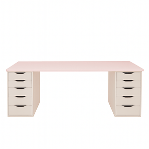 Escritorio Gamer de Melamina Led Blanco 180cm