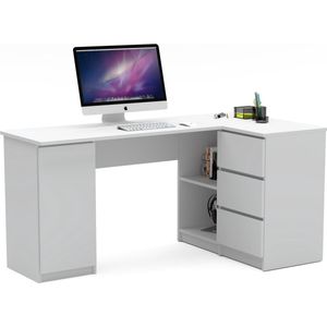 Escritorio en L Gerencial Blanco 150cm