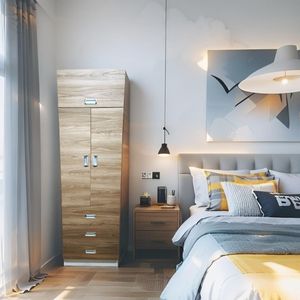 Ropero de Melamina 2 Puertas Malva 60cm