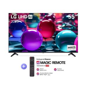 TELEVISOR LG 55" SMART TV UHD 4K THIN-Q 55UA7300PSB (2025) + AI MAGIC REMOTE MR25GA GRATIS