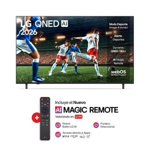 TELEVISOR LG QNED 65” 4K UHD SMART TV CON AI 65QNED73ASA (2025)